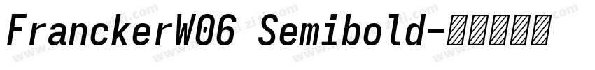 FranckerW06 Semibold字体转换